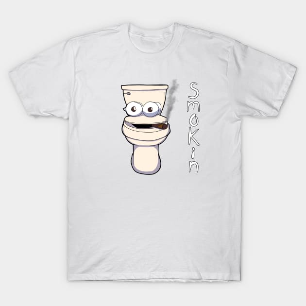 The Toilet's Smoking! T-Shirt by Adastumae